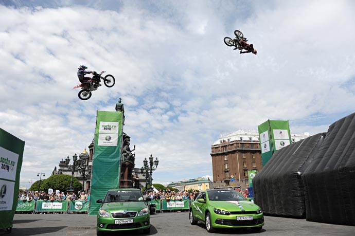 FMX на больших играх Мегафона в День города