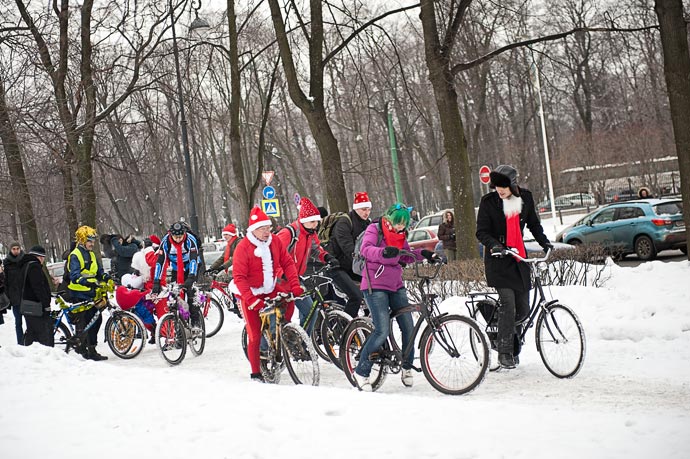 Велопробег Дедов Морозов на Старый Новый Год