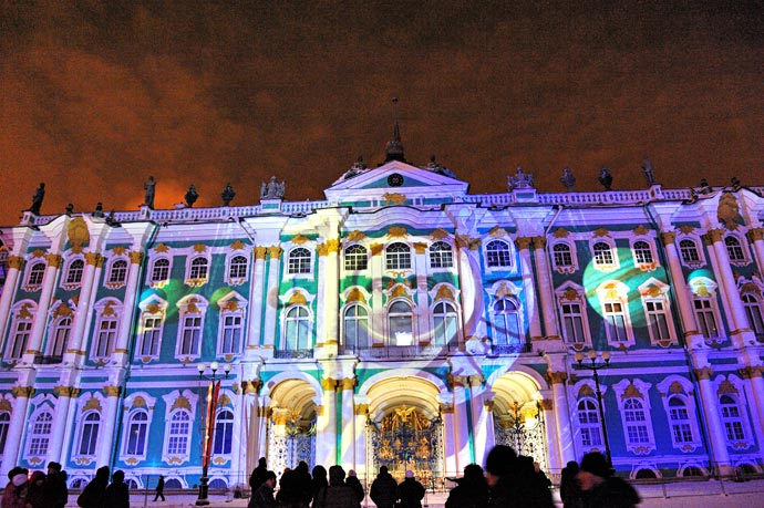 Новый год на Дворцовой Площади (2011), лазерное шоу