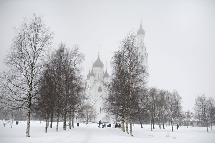 Церкви зимой